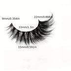 5 Pairs False Eyelashes - Natural Long, Cat Eye Style, Winged Tips, Manga Lashes for Eye Elongation,