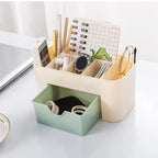 Makeup Organizer with 1 Drawers, Desk Organizer, 6Compartments, Cosmetics Storage Box for nail polish,Lipstick, Brushes, Jewelry