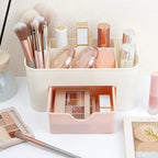 Makeup Organizer with 1 Drawers, Desk Organizer, 6Compartments, Cosmetics Storage Box for nail polish,Lipstick, Brushes, Jewelry