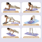 At Home Pilates Board Foldable 4-in-1 Exercise  Wheel Roller Exercise Equipment for Home Gym Workout  Trainer Pilate Board