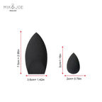 2pcs Black Beauty Sponge Egg - Latex-Free, Reusable Makeup Blender for Flawless Foundation, Contour & Highlight