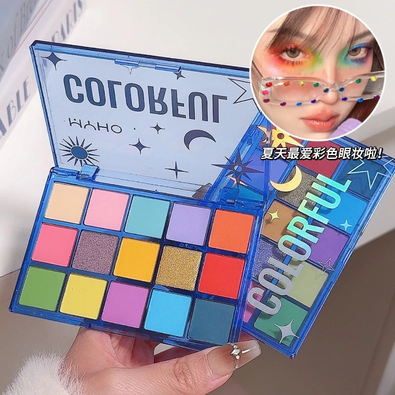 Eyeshadow Makeup Palette,15 color Shimmer Eyeshadow,Matte,Highly Pigmented,Waterproof,Eyeshadow Makeup,blendable Makeup