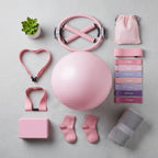 13 PCS Complete Pilates Set: Exercise Ball, Resistance Bands, Pilates Ring & More for Home Workouts