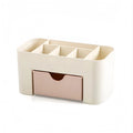 Makeup Organizer with 1 Drawers, Desk Organizer, 6Compartments, Cosmetics Storage Box for nail polish,Lipstick, Brushes, Jewelry