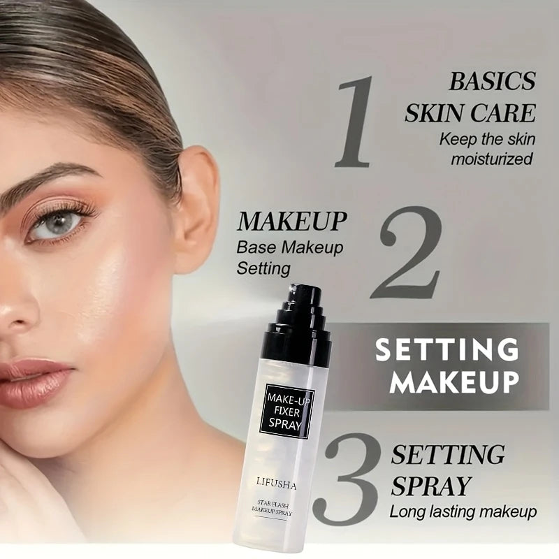 Makeup Setting Spray,Oil Control Lightweight Quicksand Setting Spray 100ml,Moisturizing Long Lasting For 16h Toner Set Makeup