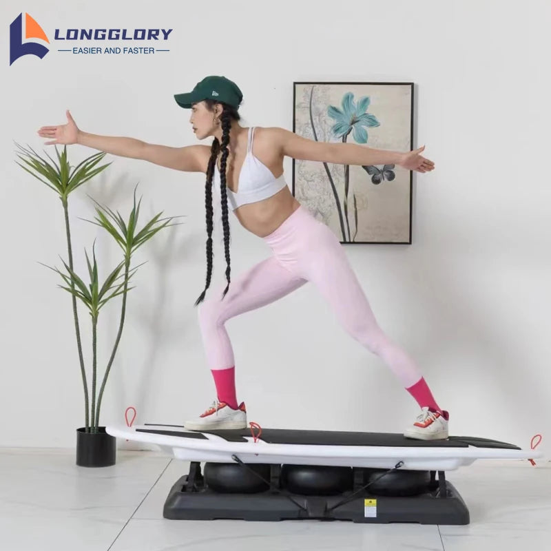 Pilates Surfboard With Balance Balls Fitness Land Surfboard Balance Board Yoga Studio Home Strength Training