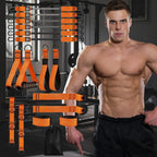 Portable Pilates Bar Kit with Elastic Bands Detachable Weighted Exercise Bar Multifunctional Pilates Bar Portable Yoga Pilates